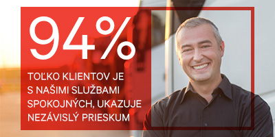 94 % slovenských zákazníkov je s našimi službami spokojných